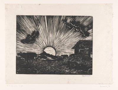Bauer mit Kühen von Philipp Bauknecht