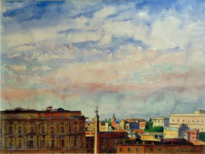 Wolken über Rom von Philipp Franck