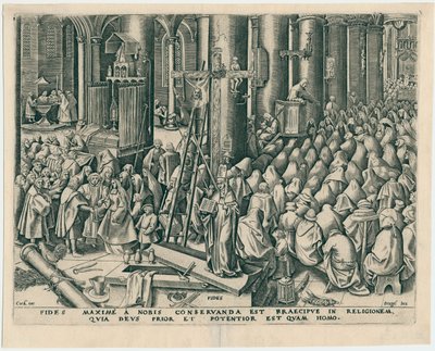 Fides Glaube aus Die sieben Tugenden, 1559 von Philipp Galle
