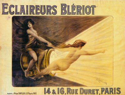 Werbung für Bleriot-Scheinwerfer, ca. 1905 von Philippe Chapellier