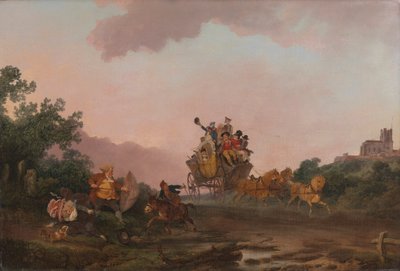 Zecher auf einem Kutschwagen von Philippe Jacques de Loutherbourg