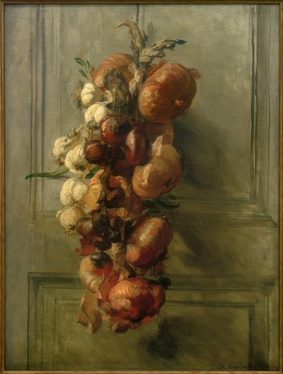 Stillleben mit Zwiebeln von Philippe Rousseau