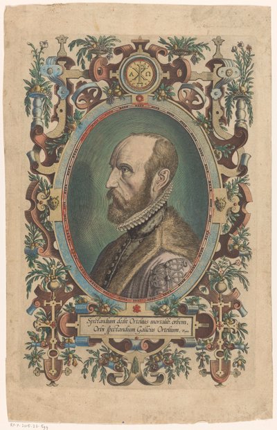Porträt von Abraham Ortelius von Philips Galle