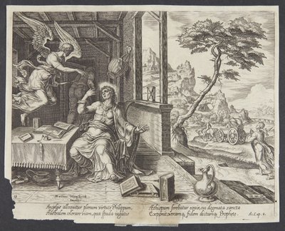 Der Engel erscheint dem heiligen Philippus von Philips Galle