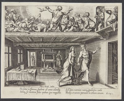 Die Herabkunft des Heiligen Geistes von Philips Galle