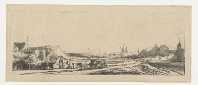 Landschaft mit einer Kutsche von Philips Koninck