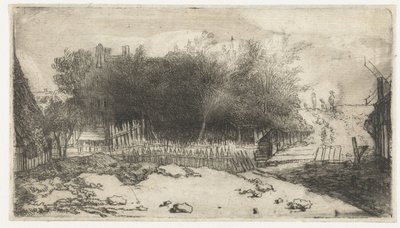 Landschaft mit einem weißen Zaun von Philips Koninck