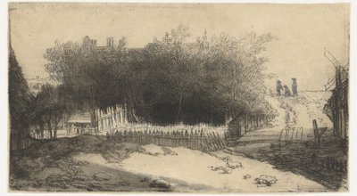 Landschaft mit einem weißen Zaun von Philips Koninck