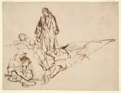 Studie von Christus und den schlafenden Aposteln von Philips Koninck