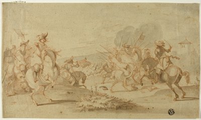 Kavallerie im Kampf von Philips Wouwerman