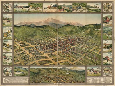 Cripple Creek, 1896 von Phillips and Desjardins Western Lithograph Co.