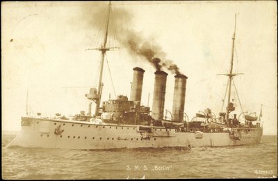 Foto Kriegsschiffe Deutschland, S. M. S. Berlin von Photographer German