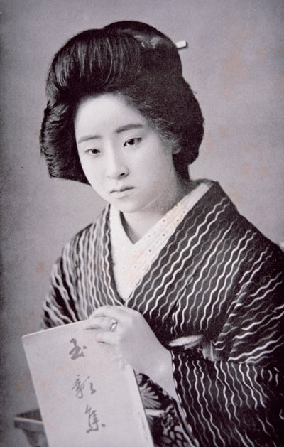 Japanisches Mädchen, ca. 1910 von Photographer Japanese