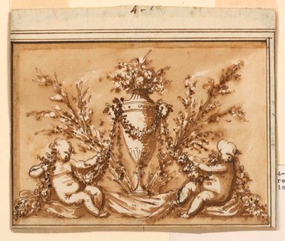 Entwurf für ein Überportal von Piat Joseph Sauvage