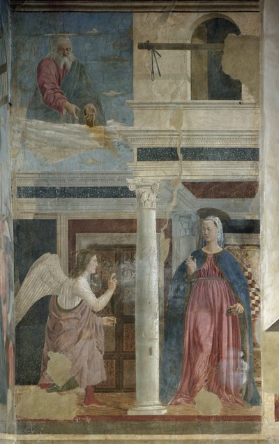 Verkündigung - Fresko, ca. 1455 von Piero della Francesca