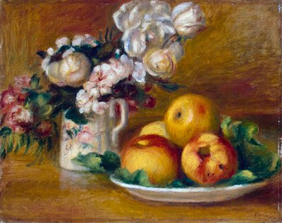Äpfel und Blumen, ca. 1895 von Pierre Auguste Renoir