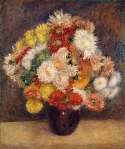 Blumenstrauß aus Chrysanthemen, 1881 von Pierre Auguste Renoir