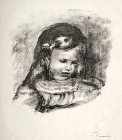 Claude Renoir, la tête baissée, 1904 von Pierre Auguste Renoir