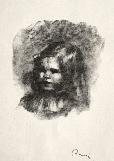 Claude Renoir, nach links gedreht von Pierre Auguste Renoir