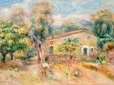 Collettes Bauernhaus, Cagnes, 1910 von Pierre Auguste Renoir