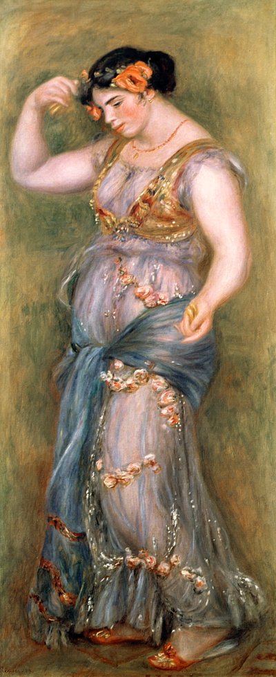 Tanzendes Mädchen mit Kastagnetten, 1909 von Pierre Auguste Renoir