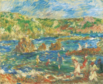 Kinder am Strand von Guernsey, ca. 1883 von Pierre Auguste Renoir