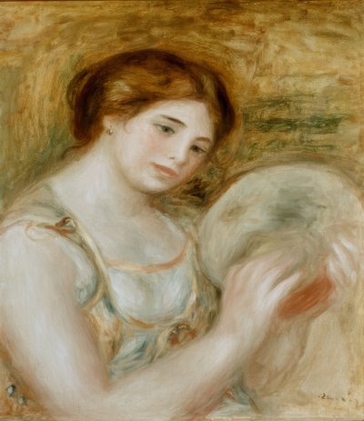 Frau mit Tamburin von Pierre Auguste Renoir