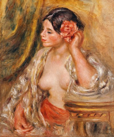 Gabrielle bei ihrer Frisur, 1910 von Pierre Auguste Renoir