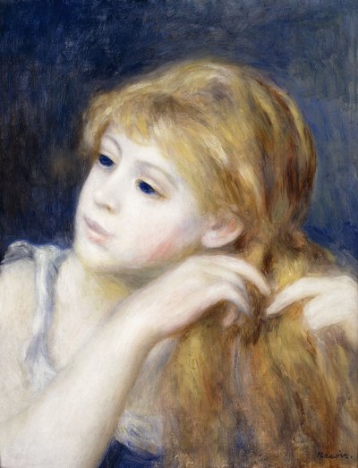 Kopf eines jungen Mädchens von Pierre Auguste Renoir