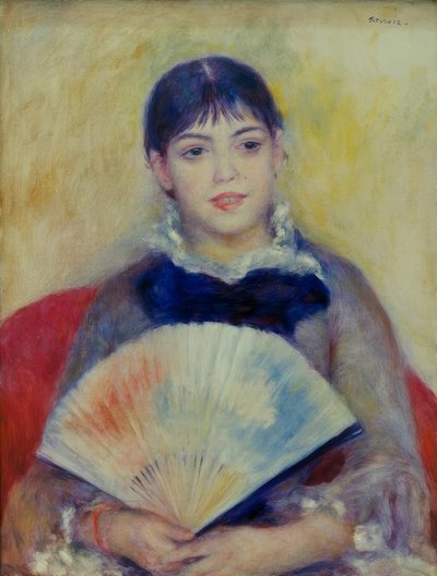 Die Frau mit dem Fächer von Pierre Auguste Renoir