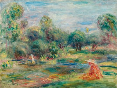 Landschaft bei Cagnes, ca. 1907-1908 von Pierre Auguste Renoir