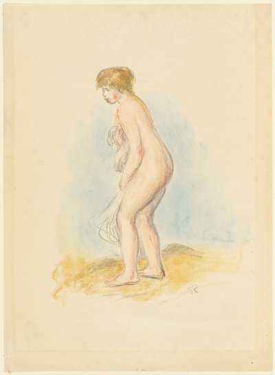 Stehende weibliche Badende von Pierre Auguste Renoir