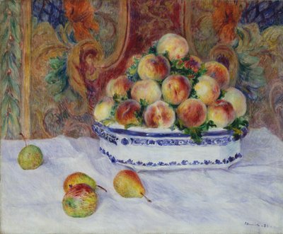 Stillleben mit Pfirsichen, 1881 von Pierre Auguste Renoir