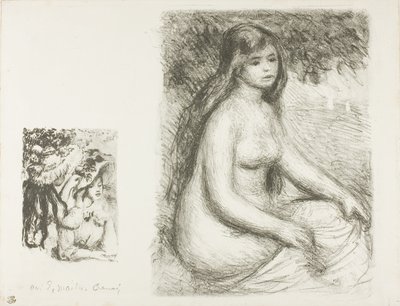 Der befestigte Hut und die Badende von Pierre Auguste Renoir
