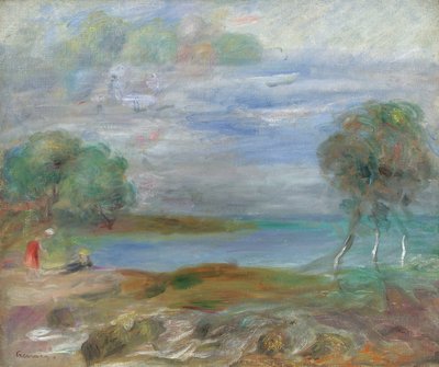 Zwei Personen am Wasser von Pierre Auguste Renoir