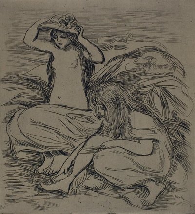 Zwei Frauen beim Baden von Pierre Auguste Renoir