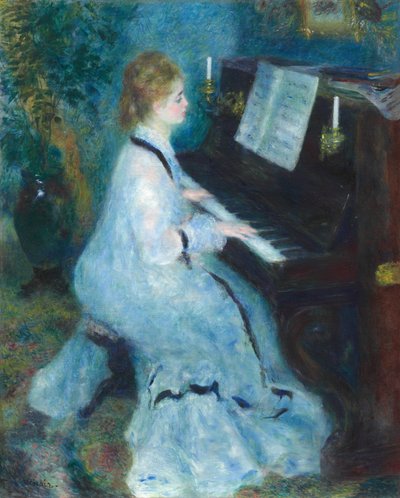 Frau am Klavier von Pierre Auguste Renoir