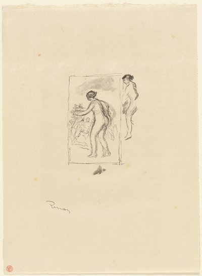 Frau mit Weinrebe, 4. Variante von Pierre Auguste Renoir