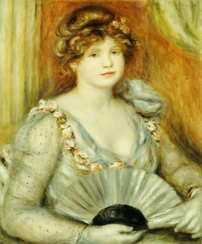 Frau mit einem Fächer von Pierre Auguste Renoir