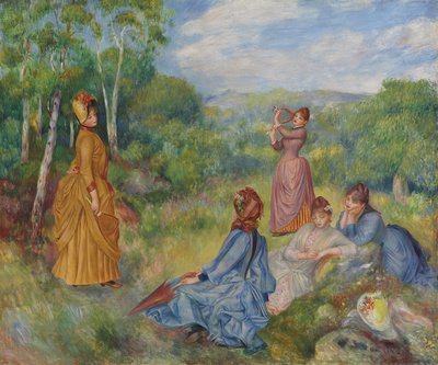 Junge Damen spielen Badminton, ca. 1887 von Pierre Auguste Renoir