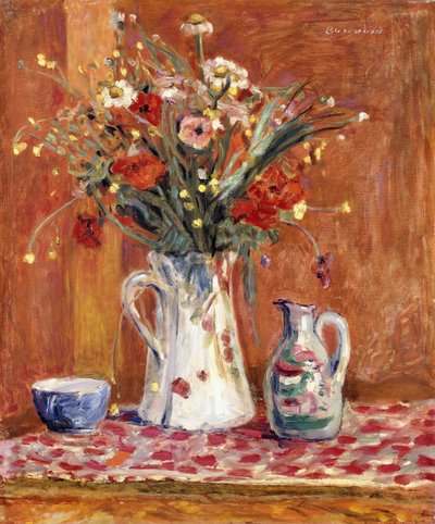 Blumen mit Keramik von Pierre Bonnard