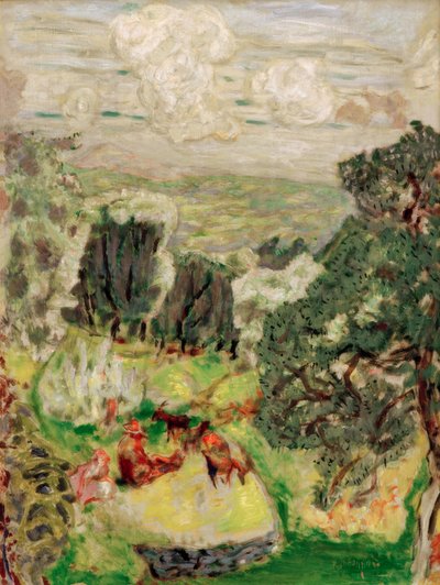 Der Olivenhain; Landschaft mit Ziegen von Pierre Bonnard