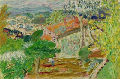 Landschaft mit einem roten Haus, ca. 1942 von Pierre Bonnard