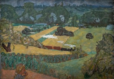 Zug und Lastkähne, 1909 von Pierre Bonnard