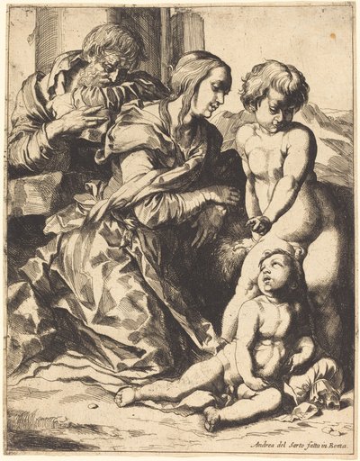 Die Heilige Familie von Pierre Brebiette after Andrea del Sarto