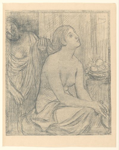 Frau bei ihrer Toilette von Pierre Cécile Puvis de Chavannes