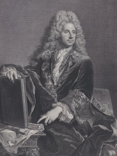 Porträt von Robert de Cotte, 1722 von Pierre Drevet