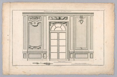 Wandinnenraum mit Tür von Pierre Gabriel Berthault