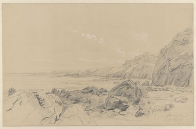 Küstenlandschaft bei Granville von Pierre Louis Dubourcq