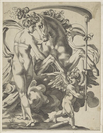 Saturn und die Nymphe Philyra von Pierre Milan